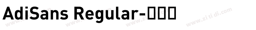 AdiSans Regular字体转换